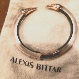 Alexis Bittar Lucite And Rose Gold Bangle